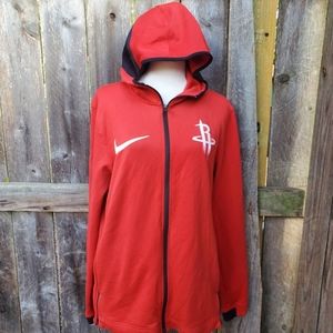 Nike Houston Rockets NBA Basketball Full Zip Jacket Dri-Fit Red Adult Medium